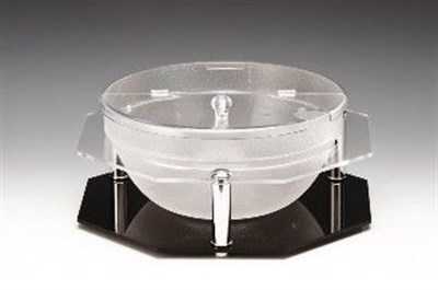 Zicco 29 cm Tekli Polycarbonat Kaseli Kapaklı Teşhir Standı 29 cm Kase 35*9 cm