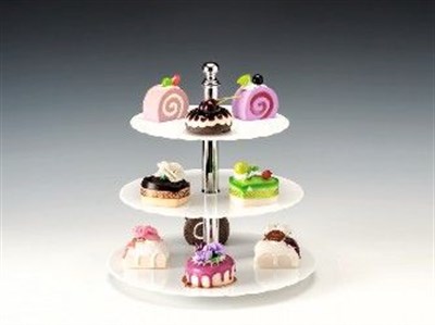 Zicco 3 Katlı Polycarbonat Pasta Standı R 23 27 31 H 31 cm