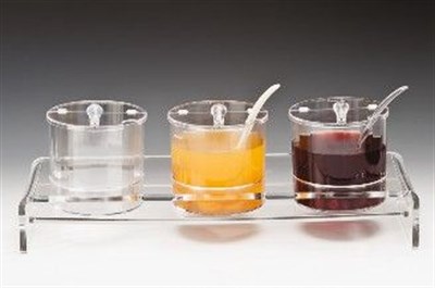 Zicco 3 lü Kalın Standlı Polycarbonat Sos Reç Standı 15 lt 195*57*H19 cm