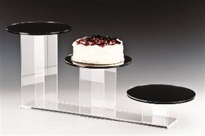 Zicco 3 lü Yuvarlak Merdiven Model Akrilik Ayaklı Teşhir 10*20*30 R 25 cm