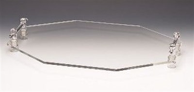 Zicco 60x40 Akrilik Kulplu Teşhir Standı Sekizgen 60x40 cm