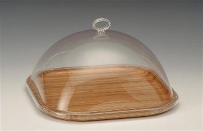 Zicco Ahşap Altlı Akrilik Kapaklı Fanus 30*30 cm 30*30*H 15 cm