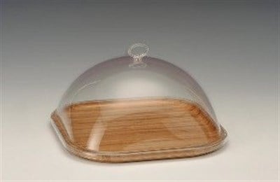 Zicco Ahşap Altlı Akrilik Kapaklı Fanus 25*25 cm 25*25*H 14 cm
