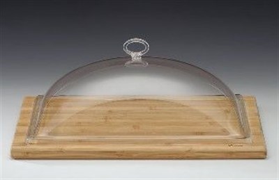 Zicco Ahşap Altlı Akrilik Kapaklı Fanus 30*40 cm H 12 cm