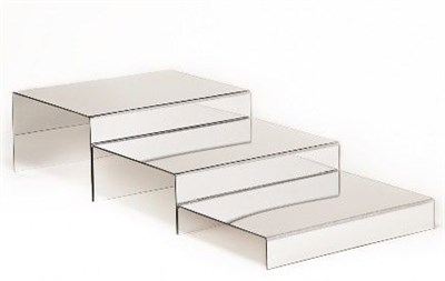 Zicco Aynalı Teşhir Standı Merdiven 26*35 H 15 cm