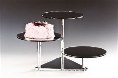 Zicco Aynalı Teşhir Standı Üçgen Tabanlı 3 lü R 29 cm H11 23 35 cm