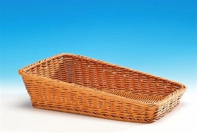 Zicco Eğimli Dikdörtgen Plastik Sepet Koyu 30*45 cm H 12 H 5 cm
