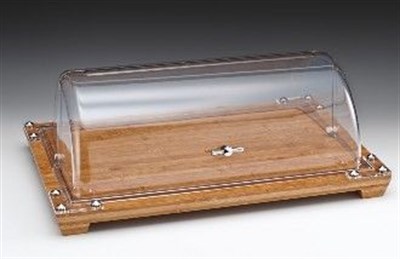 Zicco Pc Rolltop Kapaklı Ahşap Altı Fanus 48x32 cm Çelik Kulplu 48*32 cm