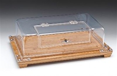 Zicco Pencere Kapaklı Ahşap Altlı Fanus 59x39 cm Çelik Kulplu 59*39 cm