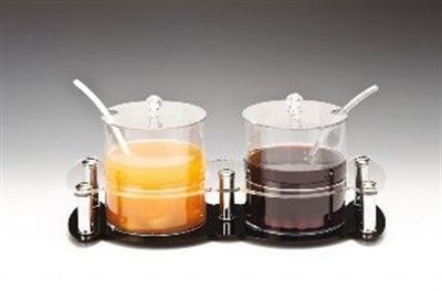 Zicco Polycarbonat 2 li Sosluk Reçellik Metal Ayaklı Akr Sta 21*47*H18 cm