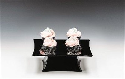 Zicco Polycarbonat 20 cm Kare Ayaklı Teşhir 20x20 H 7 cm
