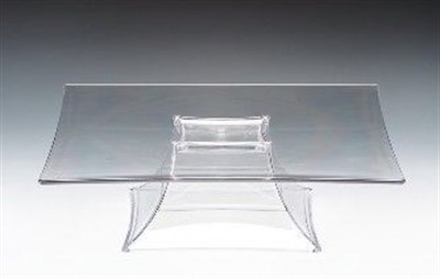 Zicco Polycarbonat 35 cm Kare Ayaklı Teşhir 35x35 cm 105 cm