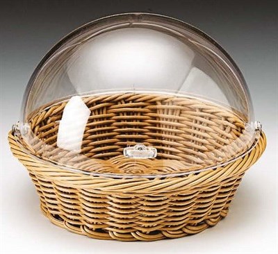 Zicco Polycarbonat KapaklıSepetli Fanus R 35 cm R 35 H 10 cm
