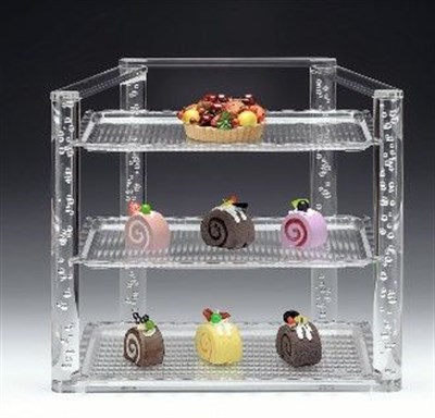 Zicco Polycarbonat Tepsili Teşhir Stand 49*31*H 42 cm