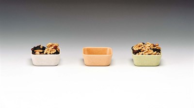 Zicco Renkli Köşeli Bambu Çerezlik Beyaz Oranj Yeşil 75 *75 cm