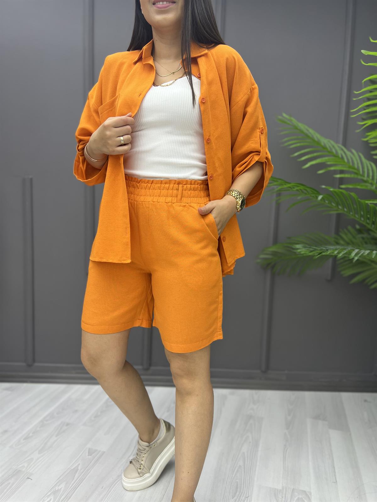 Alaçatı Şort Oranj