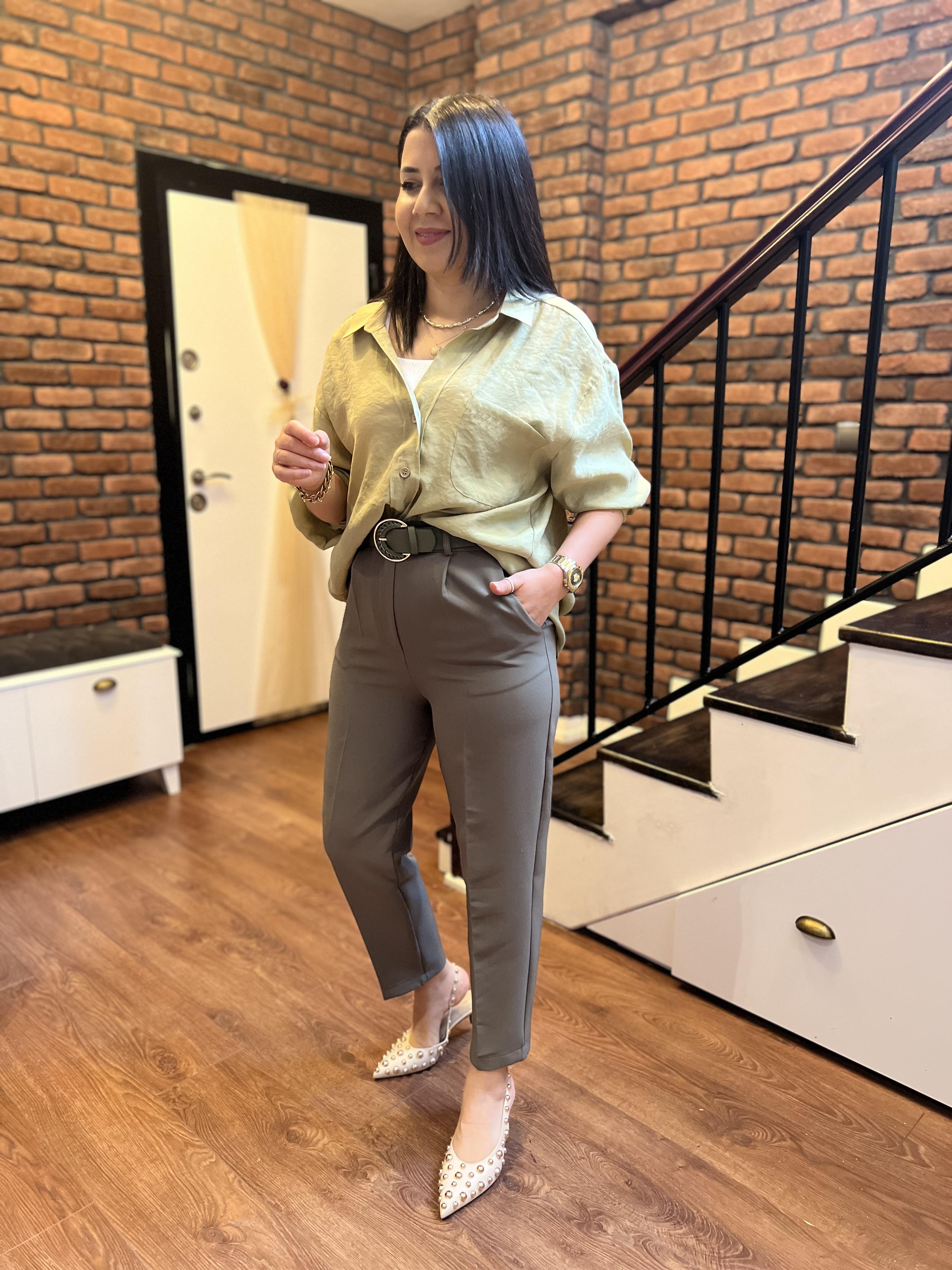 Atlas Kemerli Pantolon Haki