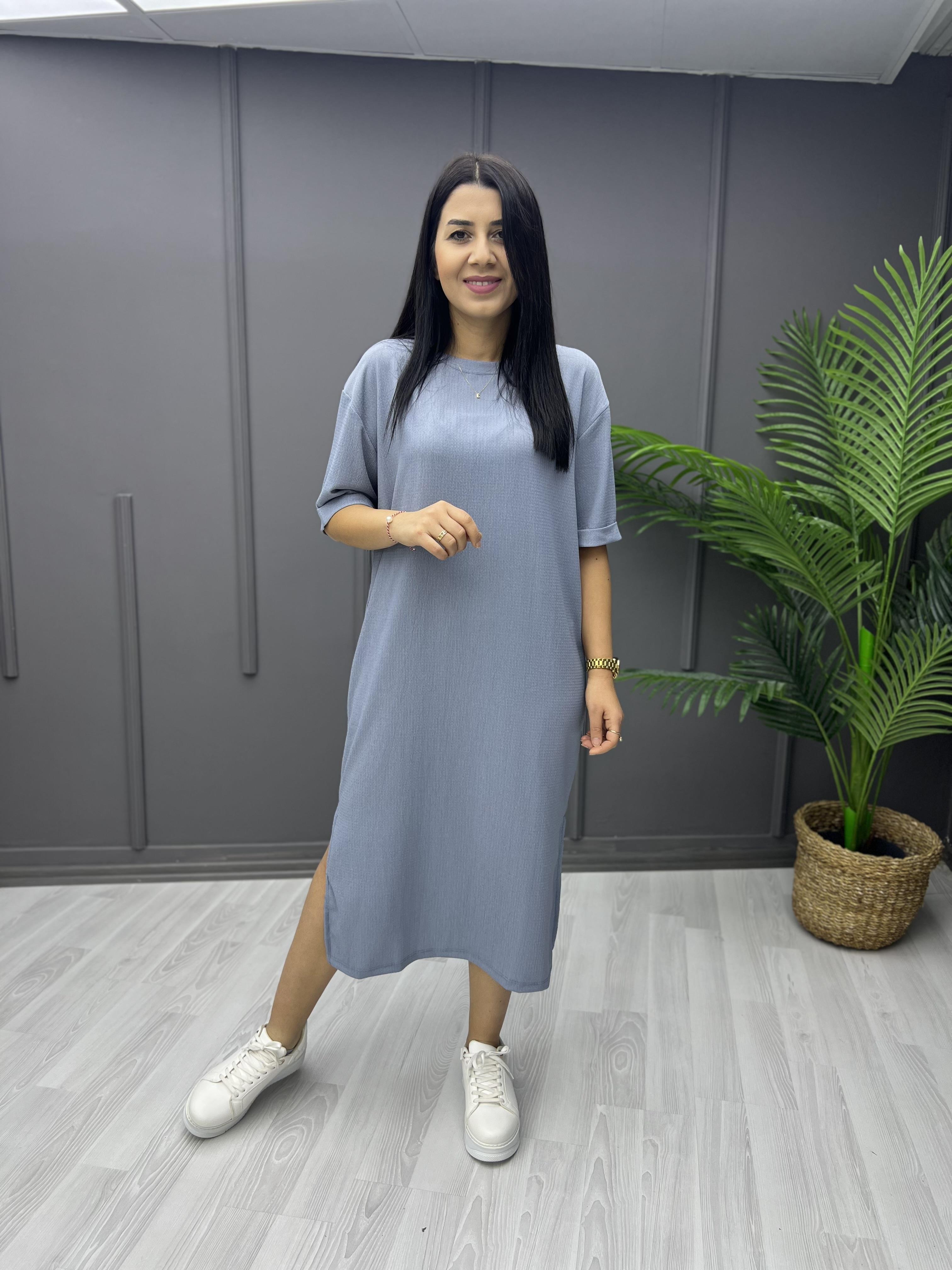 Bürümcük Elbise Gri