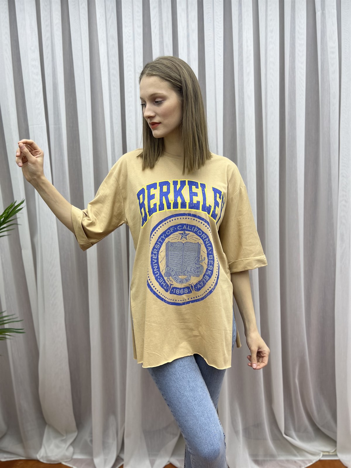 Duble Kol Berkeley Tişört Bej
