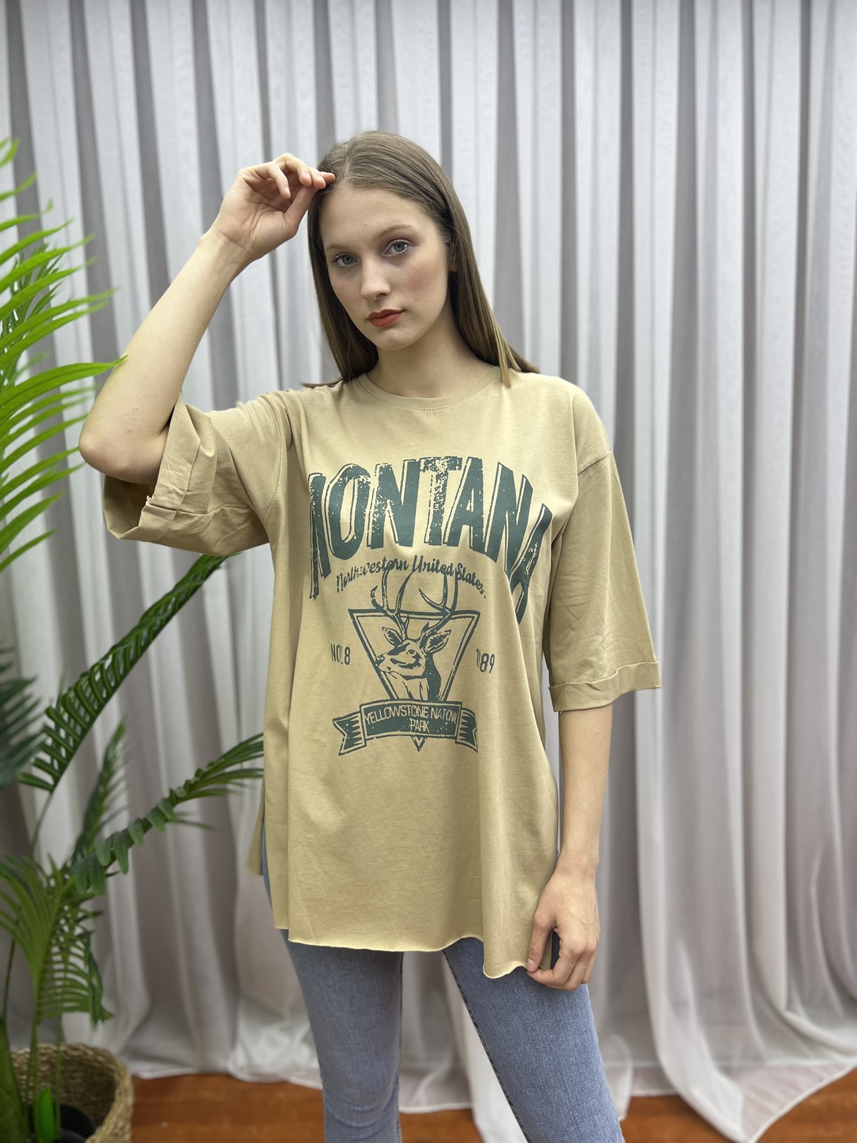 Duble Kol Montana Tişört Bej