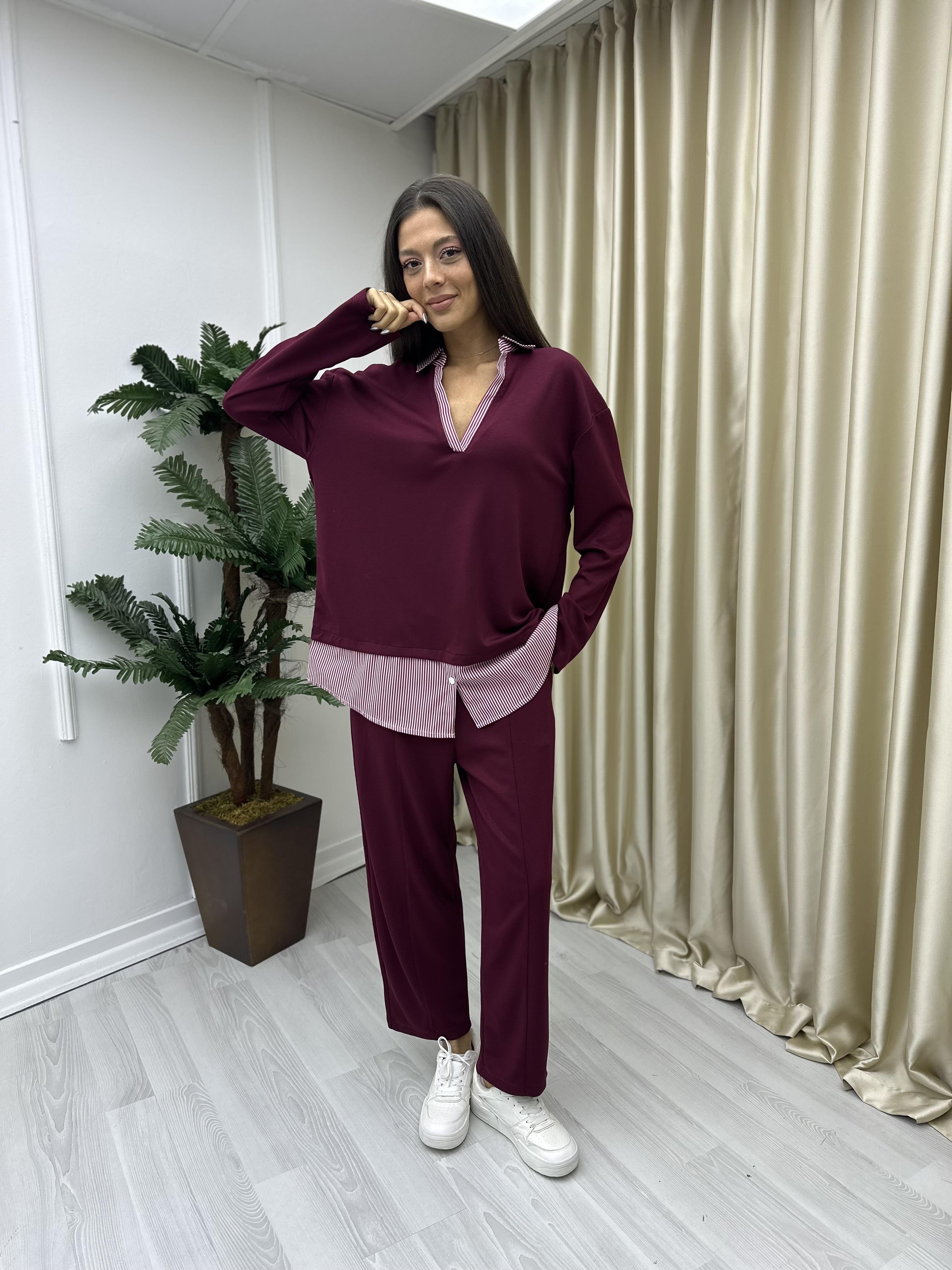 Garnili Modal Sweat Bordo