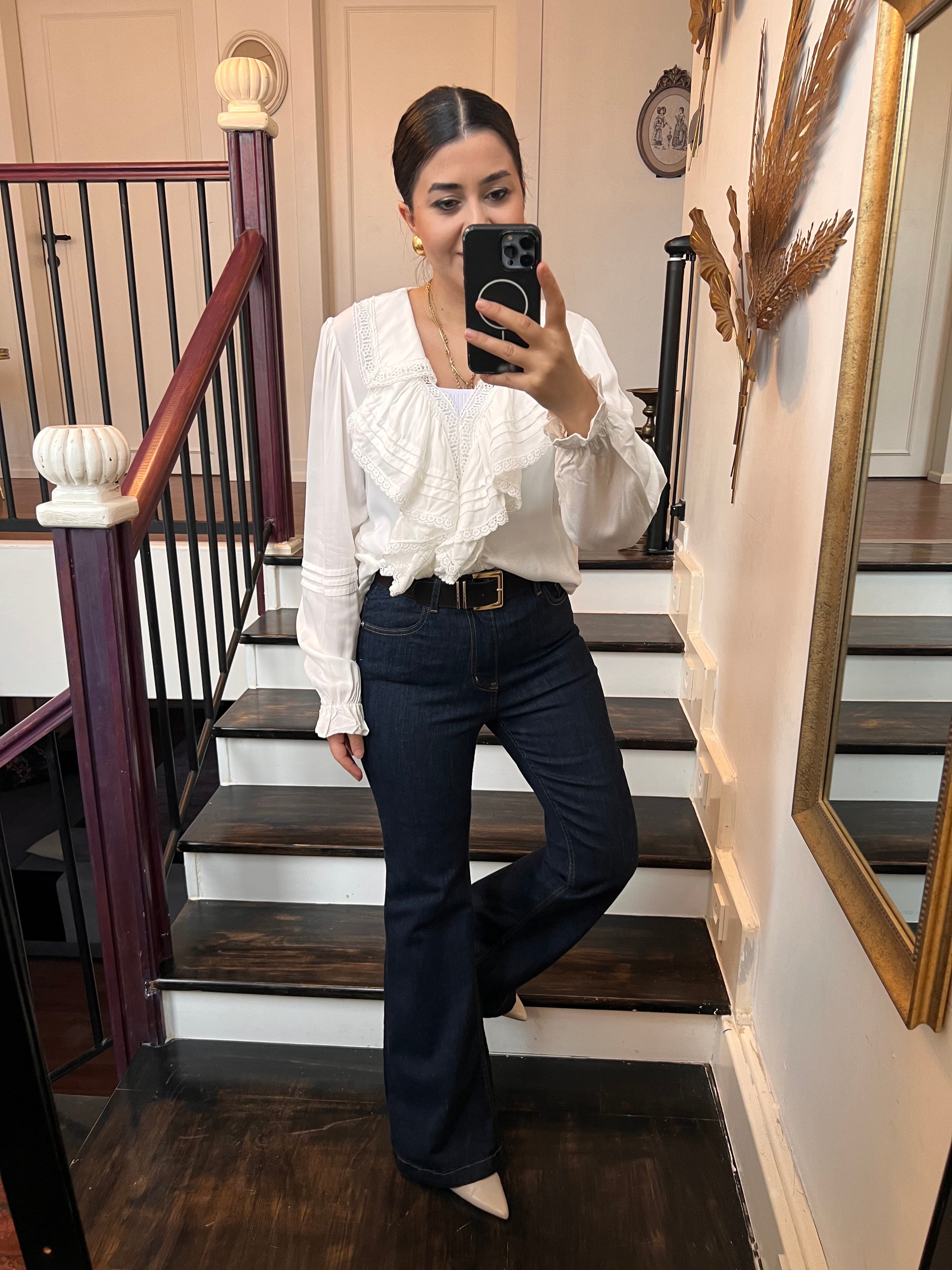 İspanyol Paça Ultra Likra Jean Lacivert