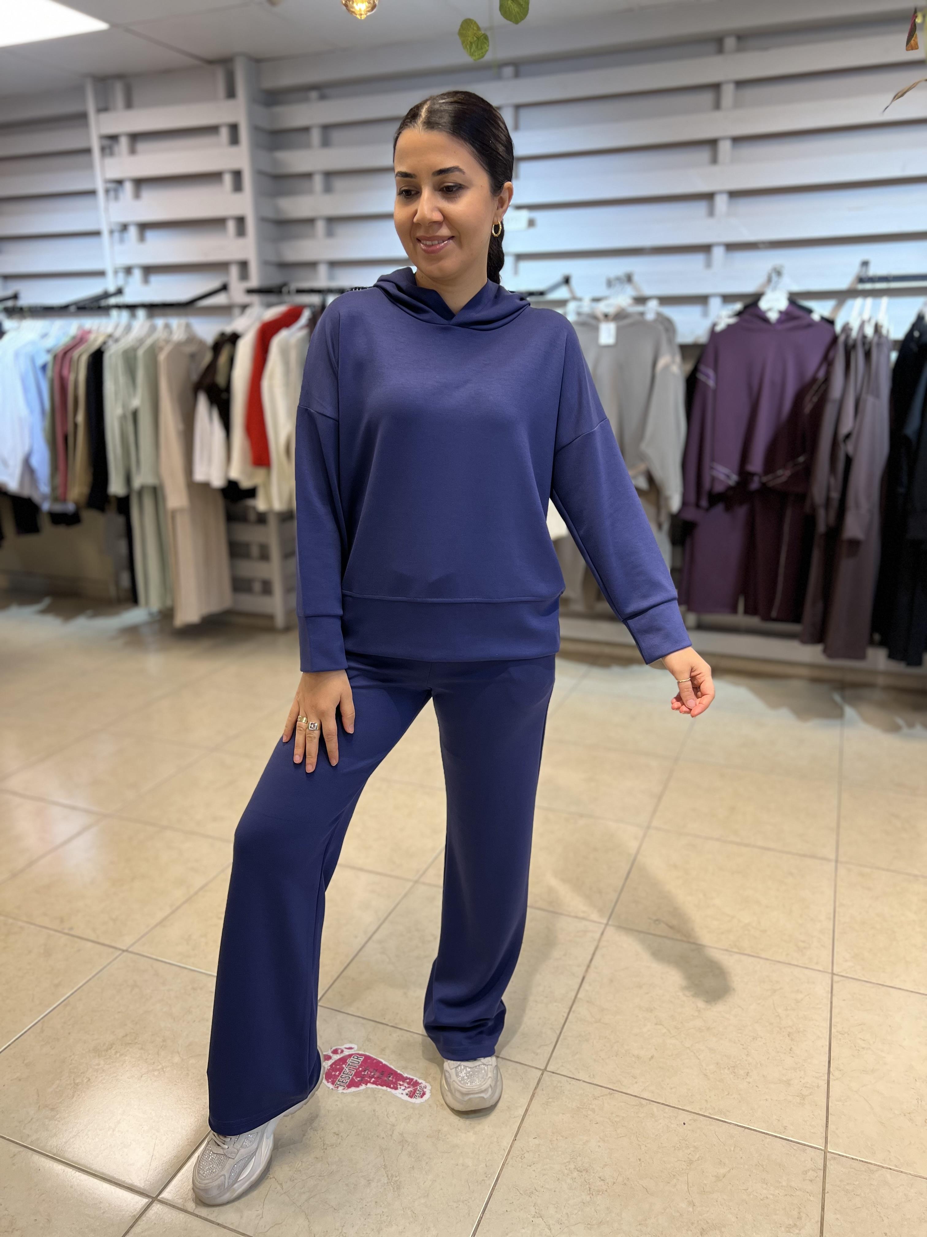 Kapişonlu Modal Takım Lacivert