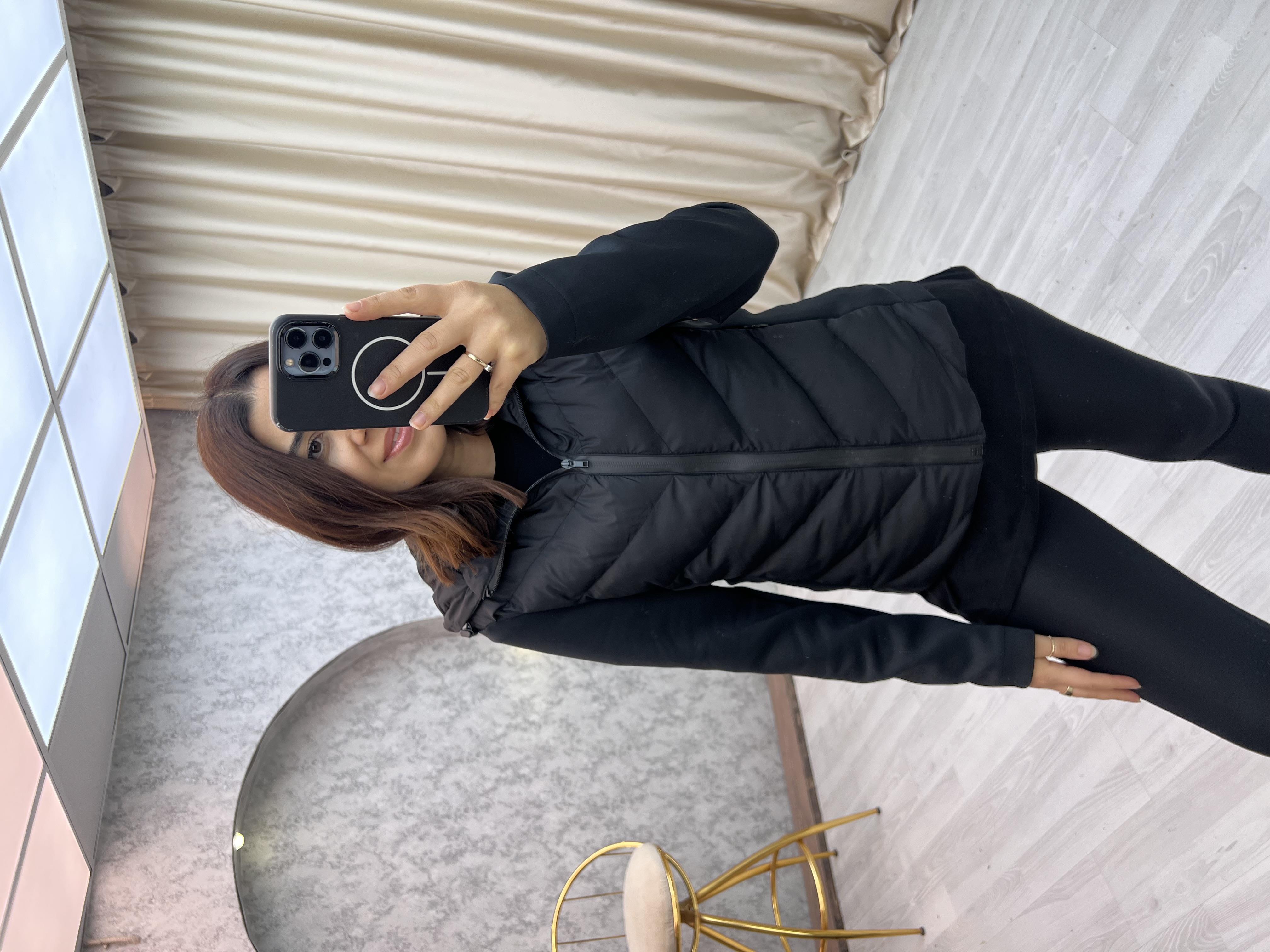 Kapişonlu Şişme Mont Siyah