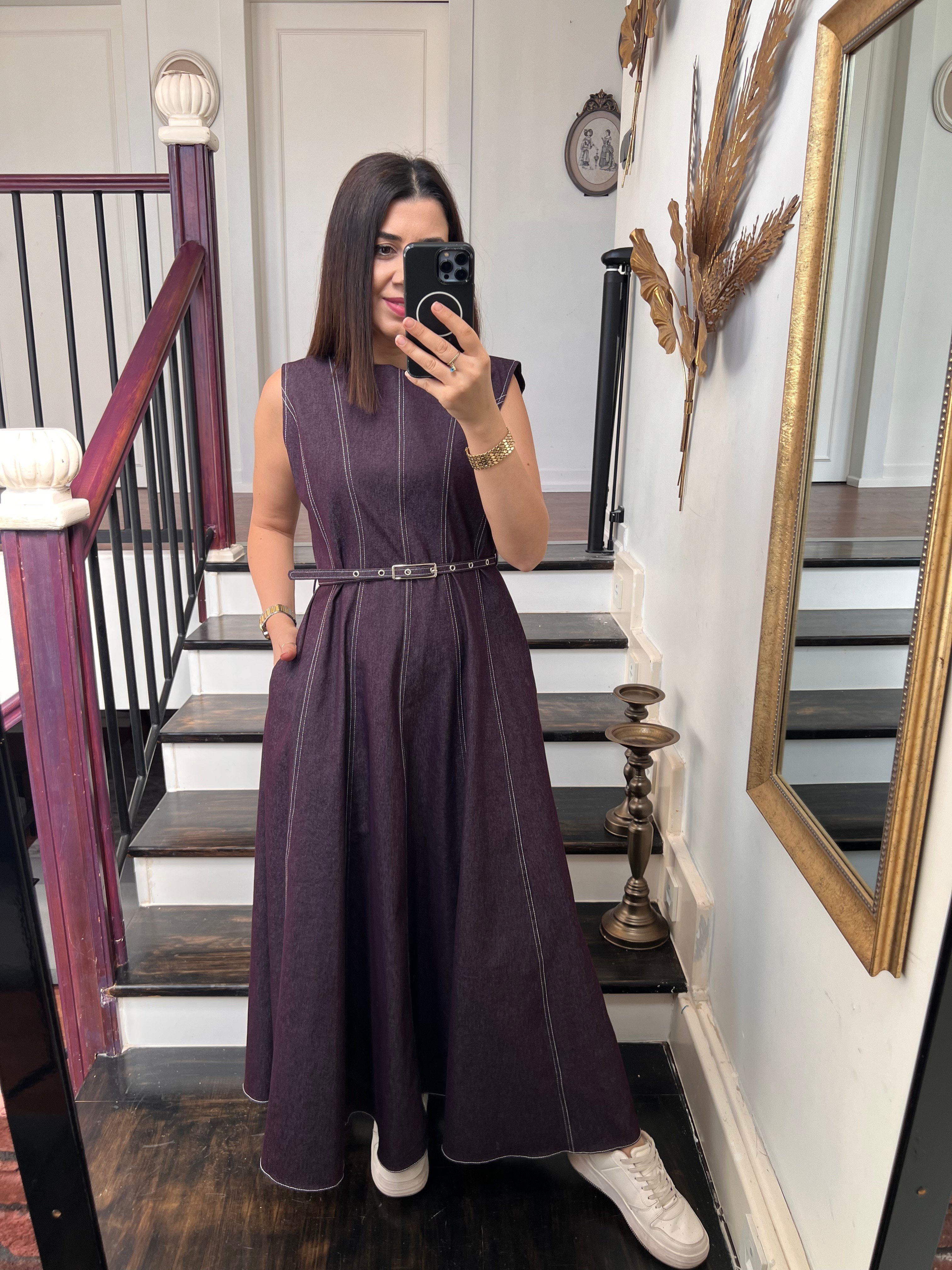 Kolsuz Jean Elbise Mürdüm