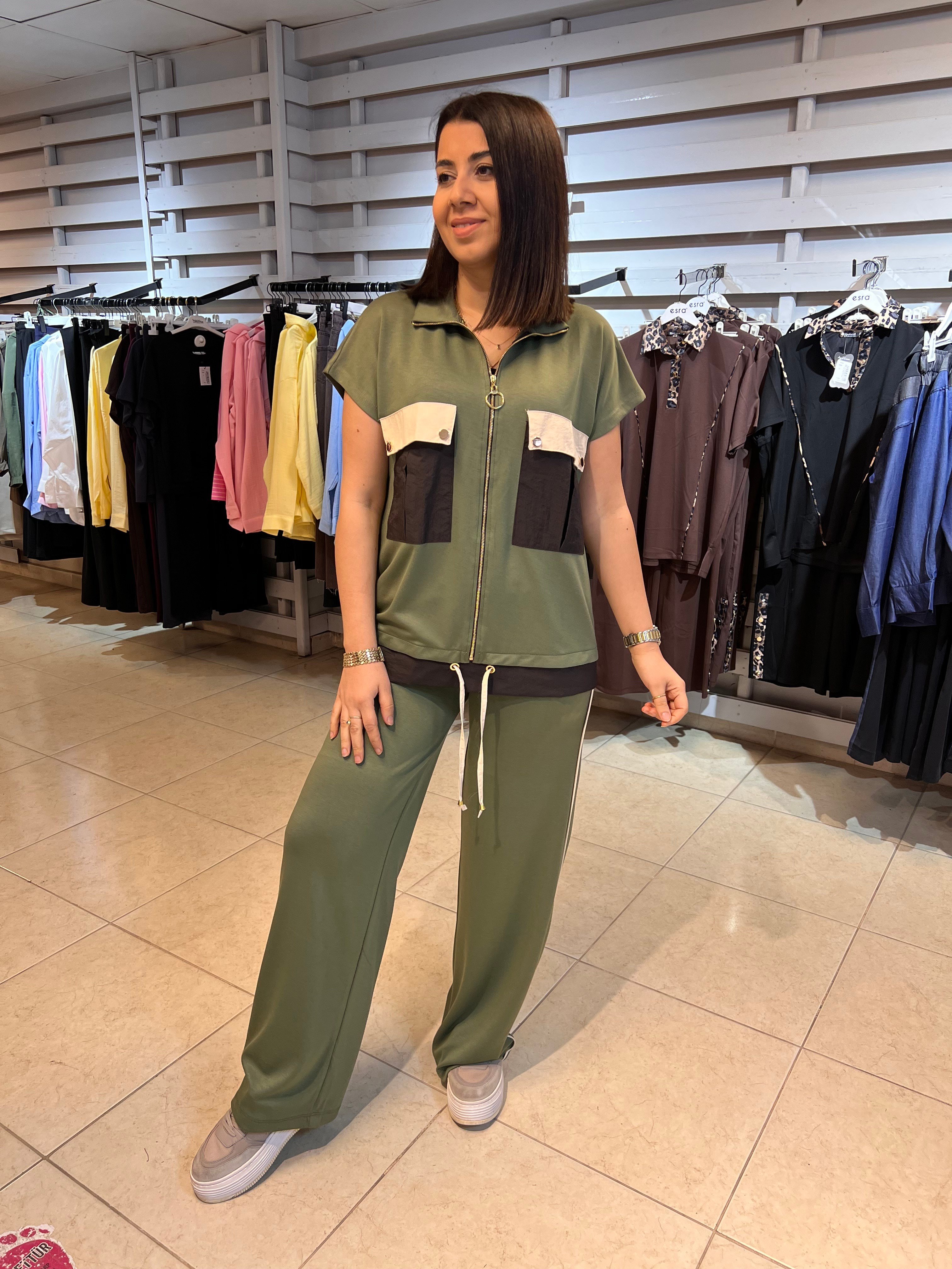 Modal cepli Paraşüt Detay Takım Haki