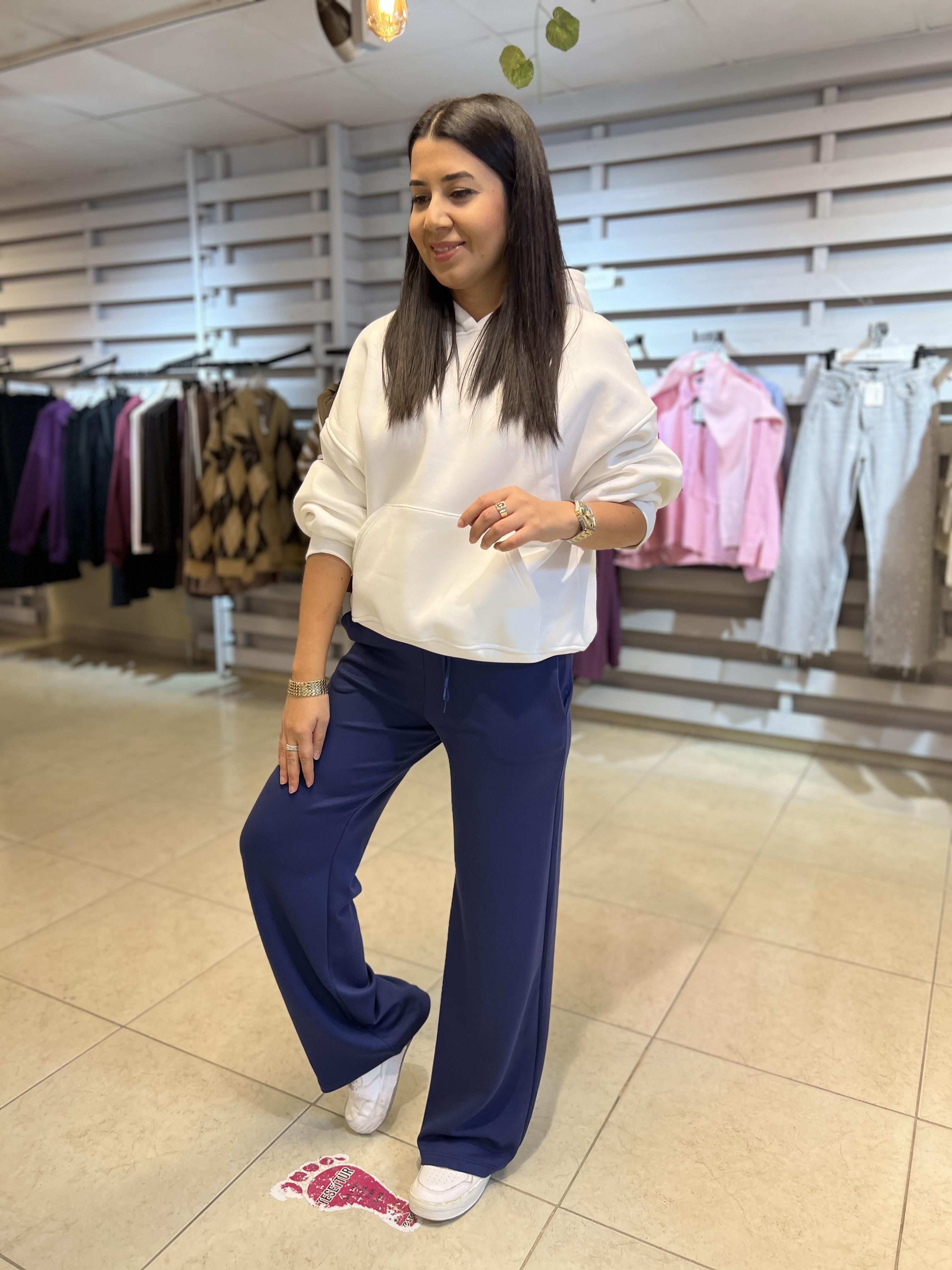 Modal Düz Eşofman Altı İndigo