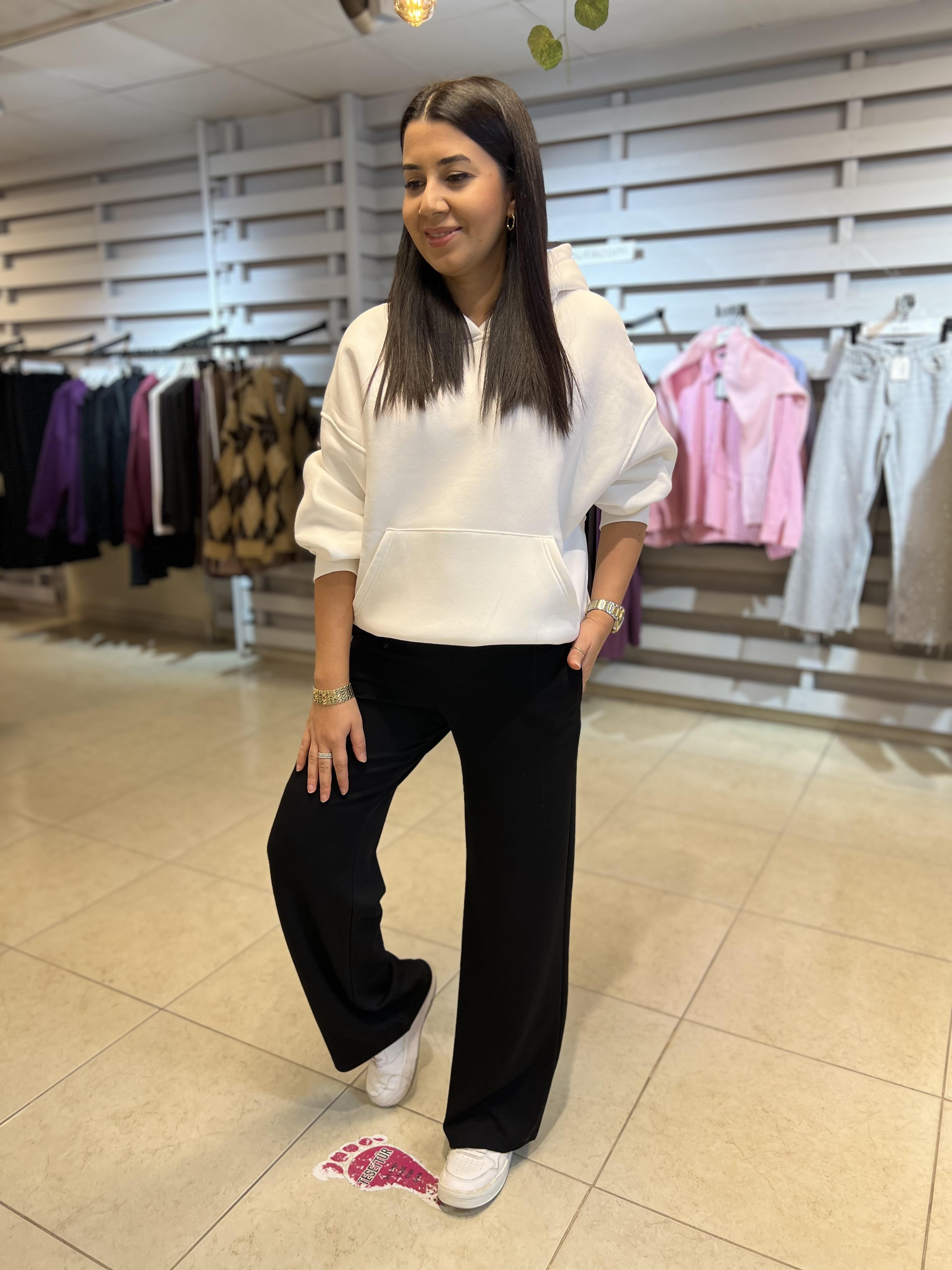 Modal Düz Eşofman Altı Siyah