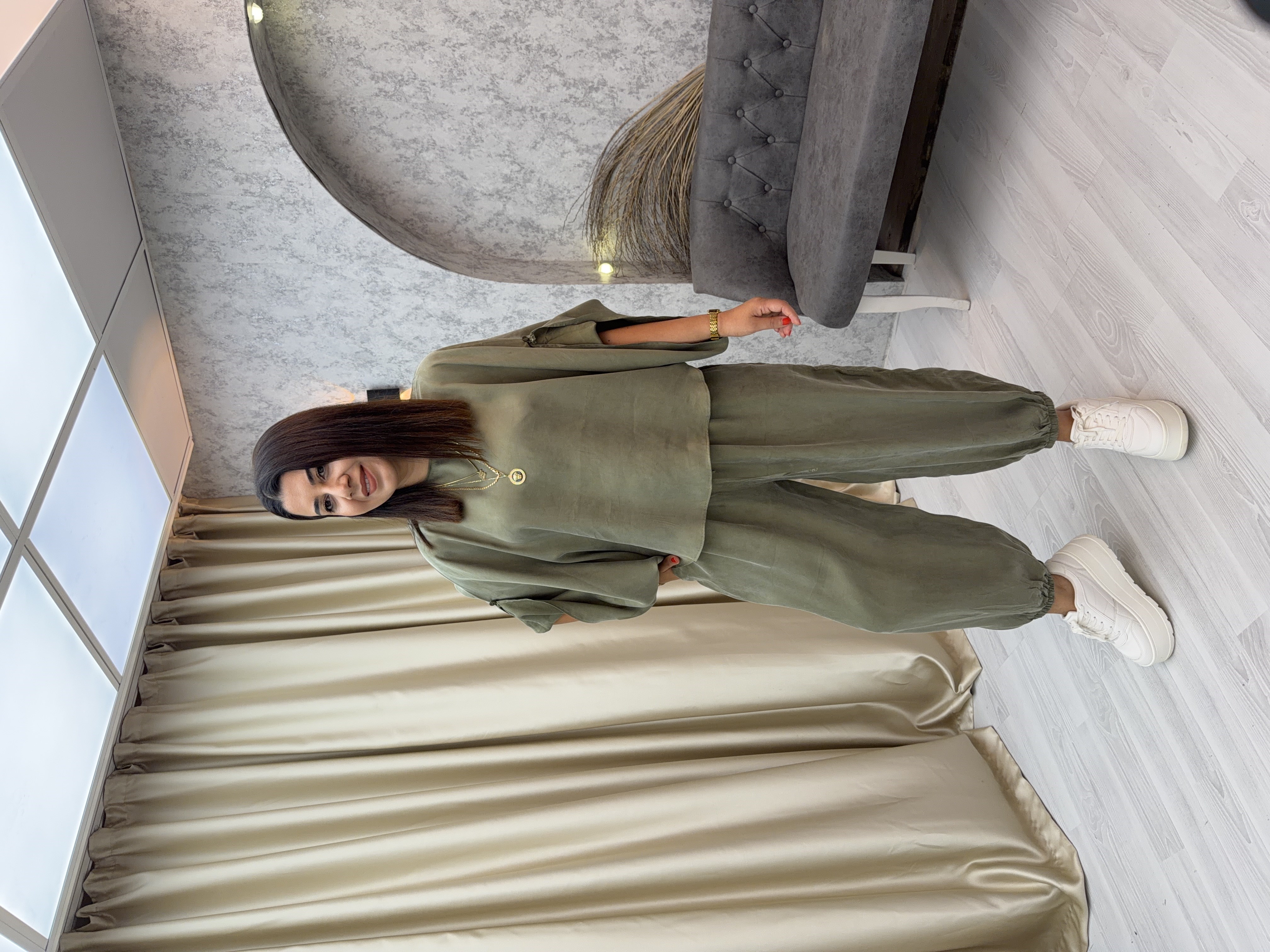Oversize Şalvar Takım Haki
