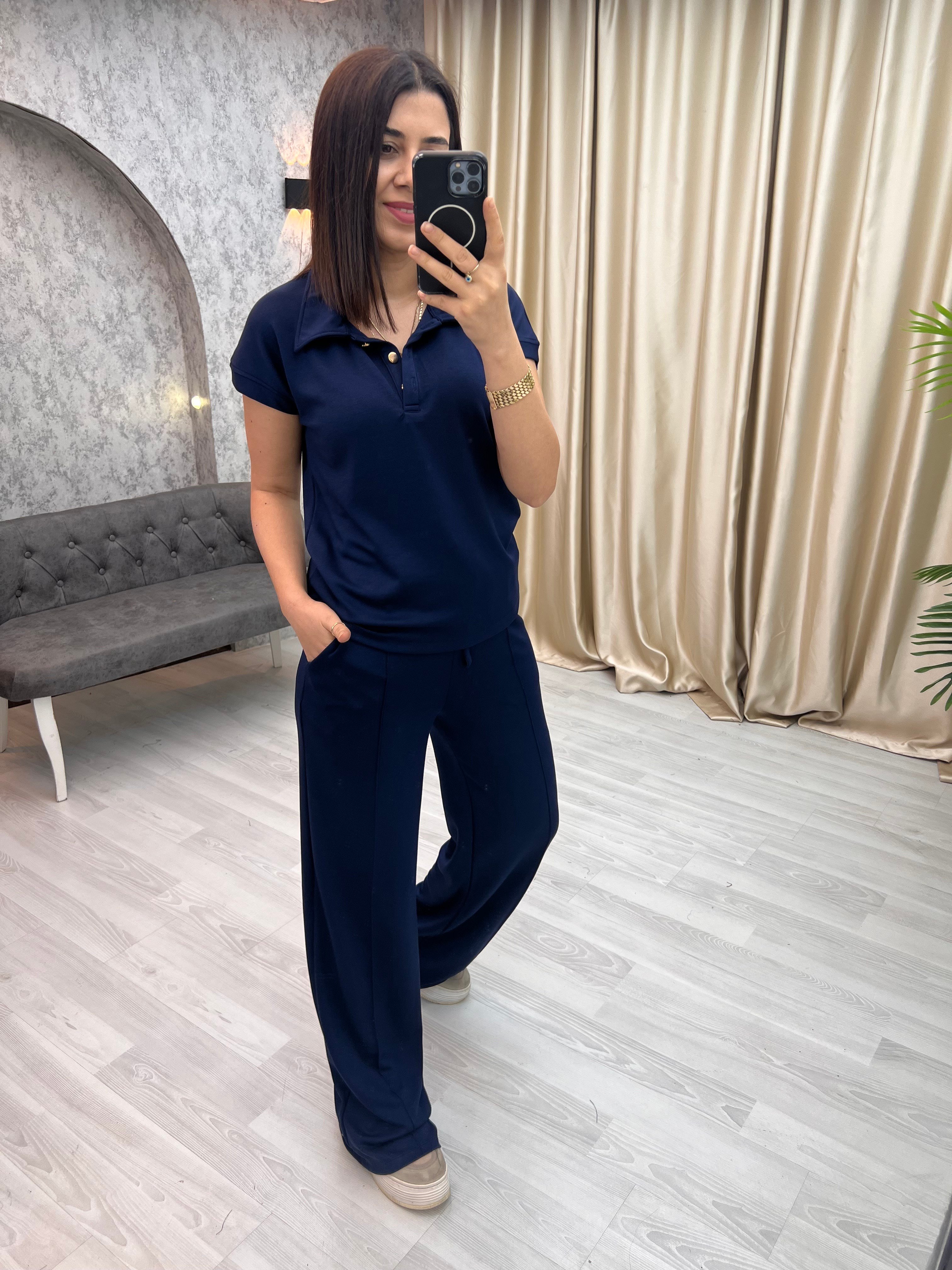 Polo Yaka Modal Takım Lacivert