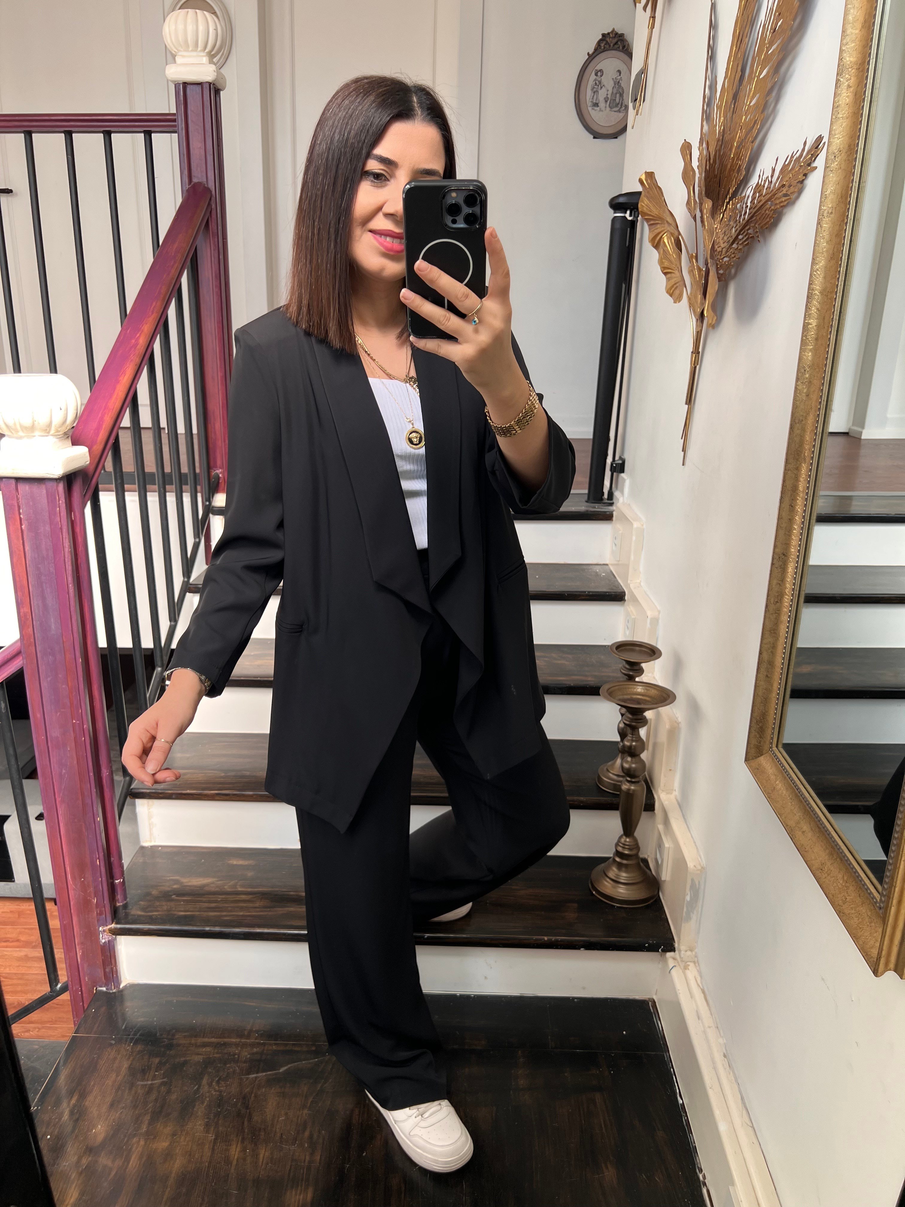 Şal Yaka Takım Siyah