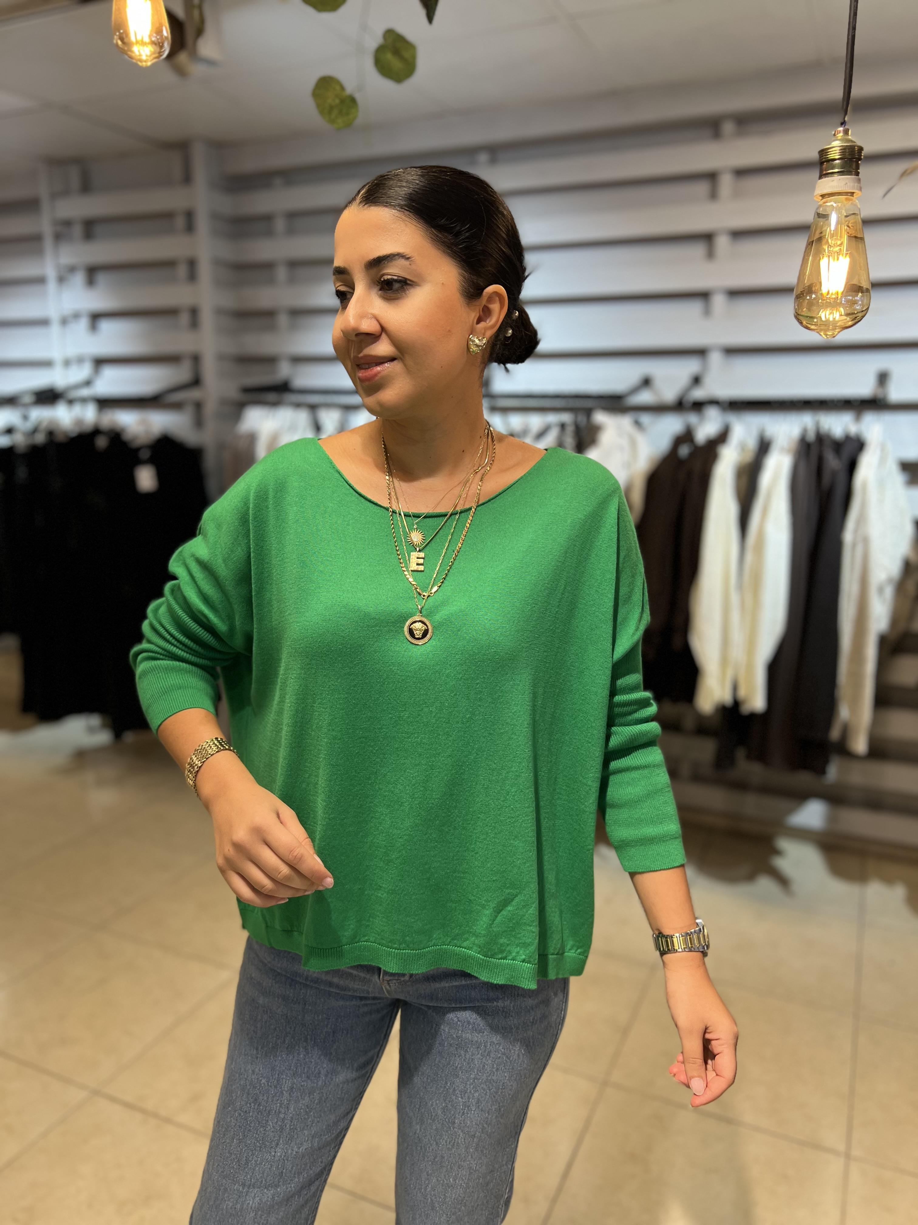 Salaş Uuzn Kol Pamuk Triko Çimenyeşili