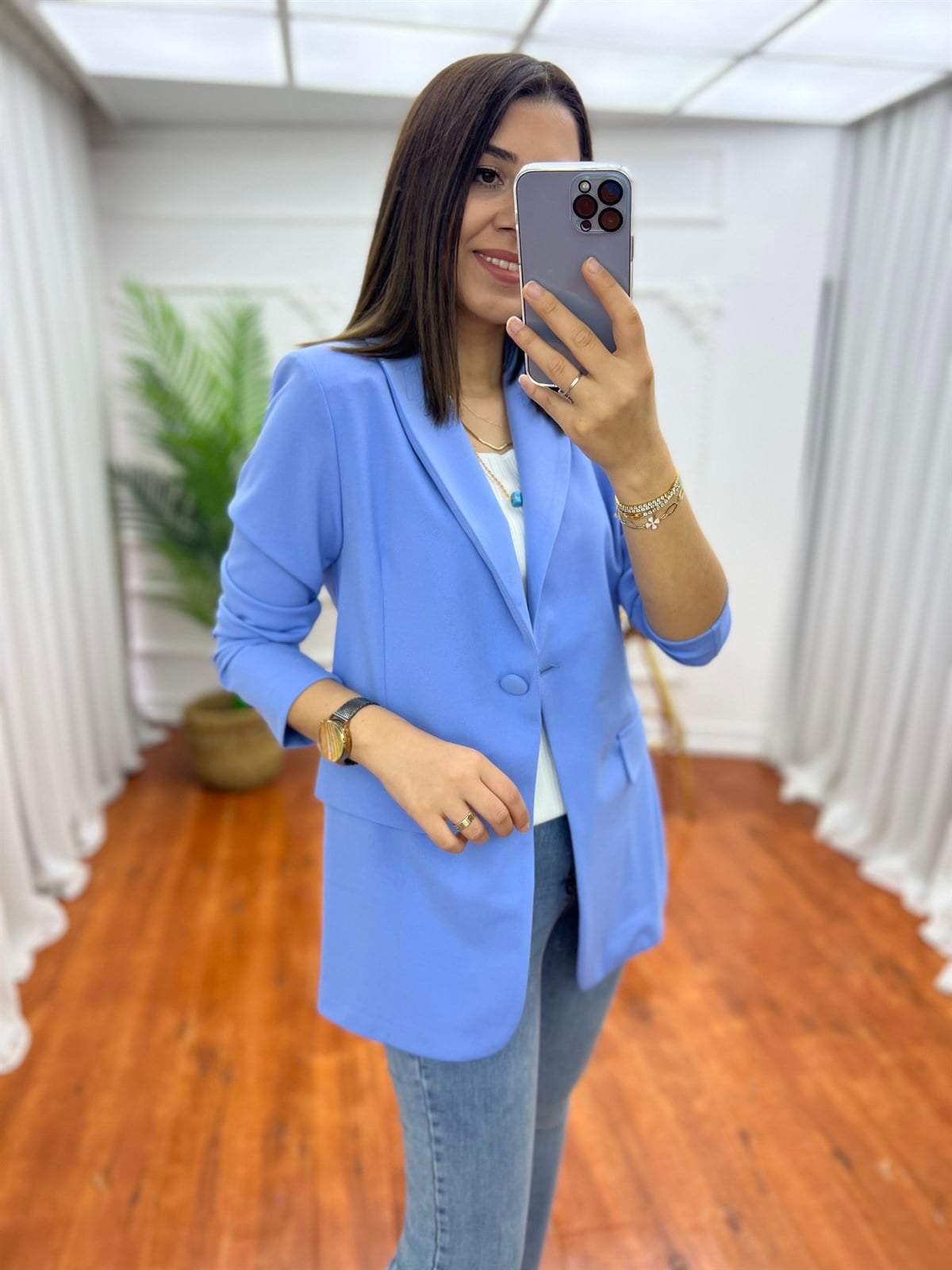 Tek Düğme Blazer Ceket Bebemavi