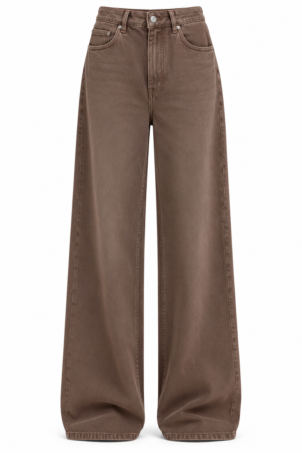 Tensel Denim Pantolon Kahverengi