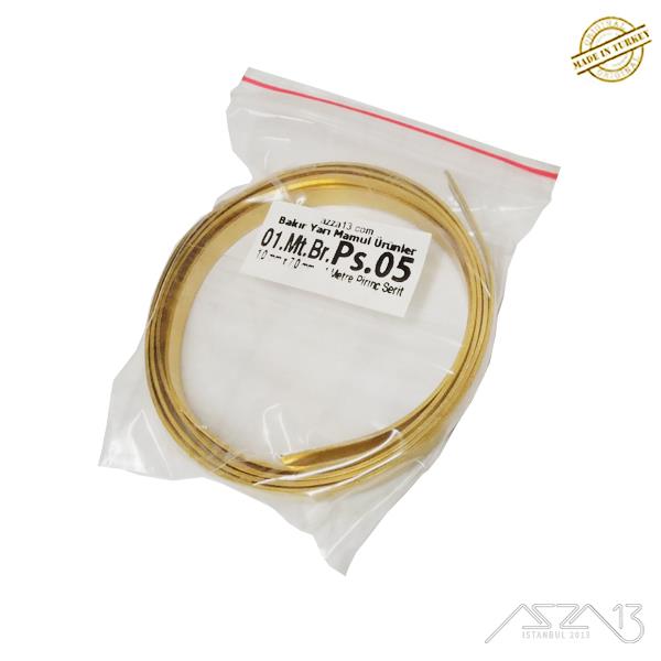 1.0 mm x 7,0 mm / 1 Metre Pirinç Şerit