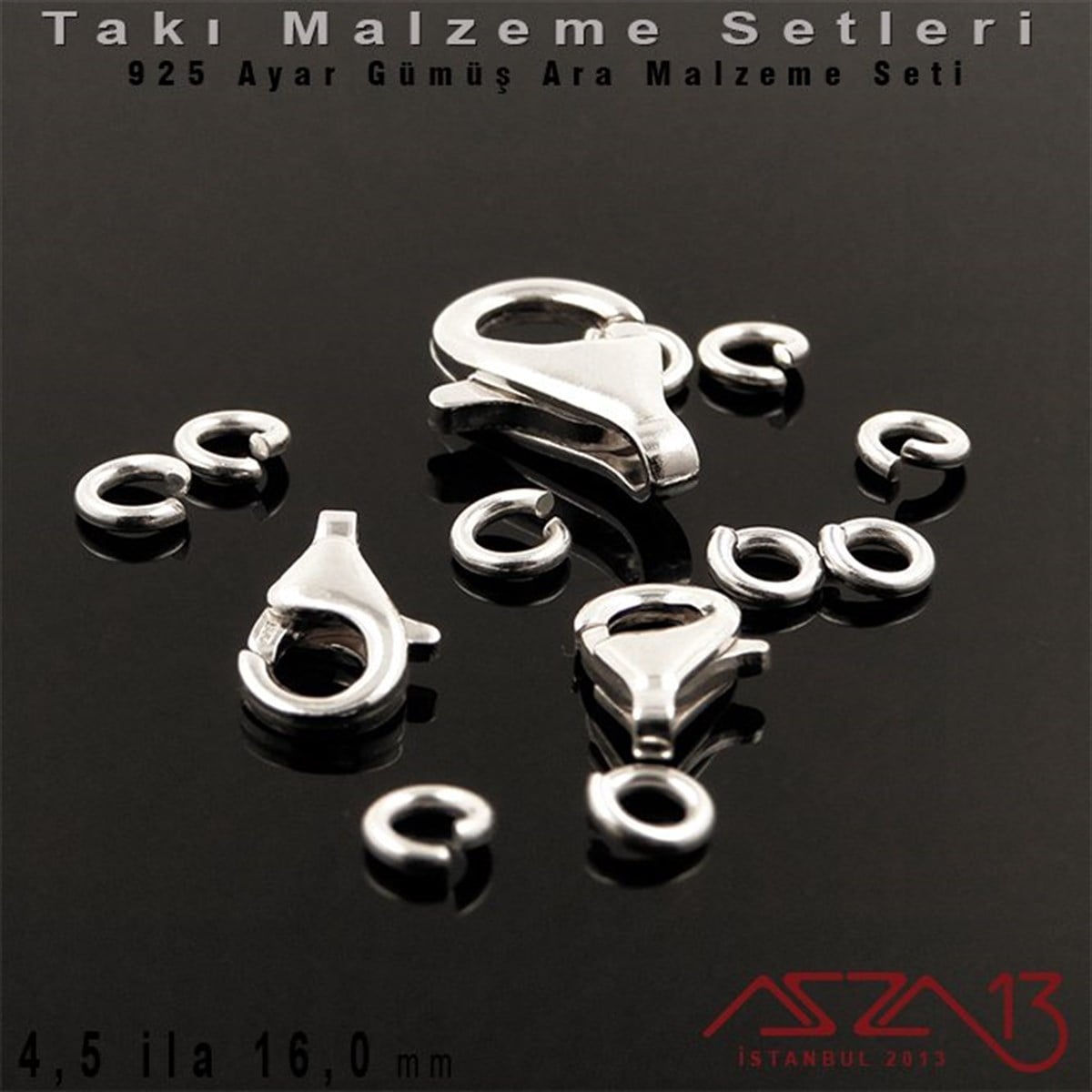 925 K - Gümüş Kilit ve Halka Seti / 3,28 Gram