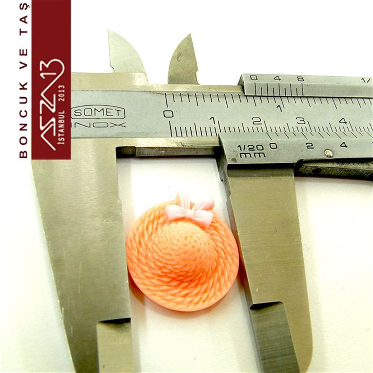 Akrilik, Açık Pembe Renk, 20x22 mm, Şapka Figürlü Yapıştırma Akrilik Taş / Paket İçeriği 1 Adet