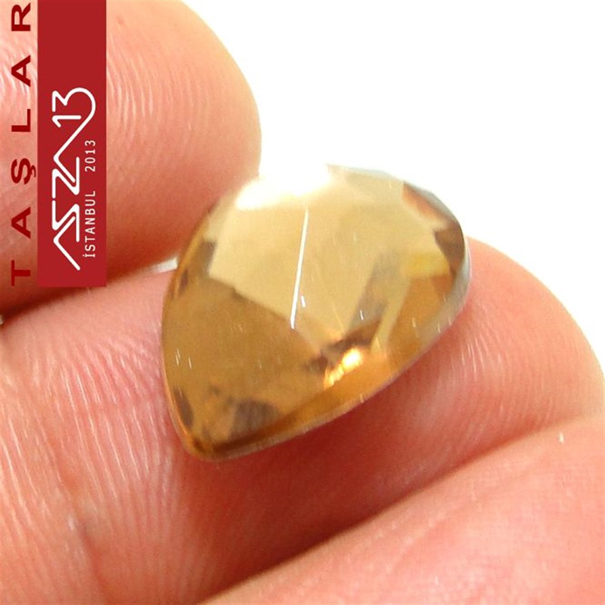 10 Adet 13x18 mm Açık Kahve Renk Damla Akrilik Taş (5 gr)
