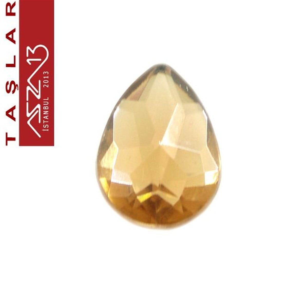 10 Adet 13x18 mm Açık Kahve Renk Damla Akrilik Taş (5 gr)