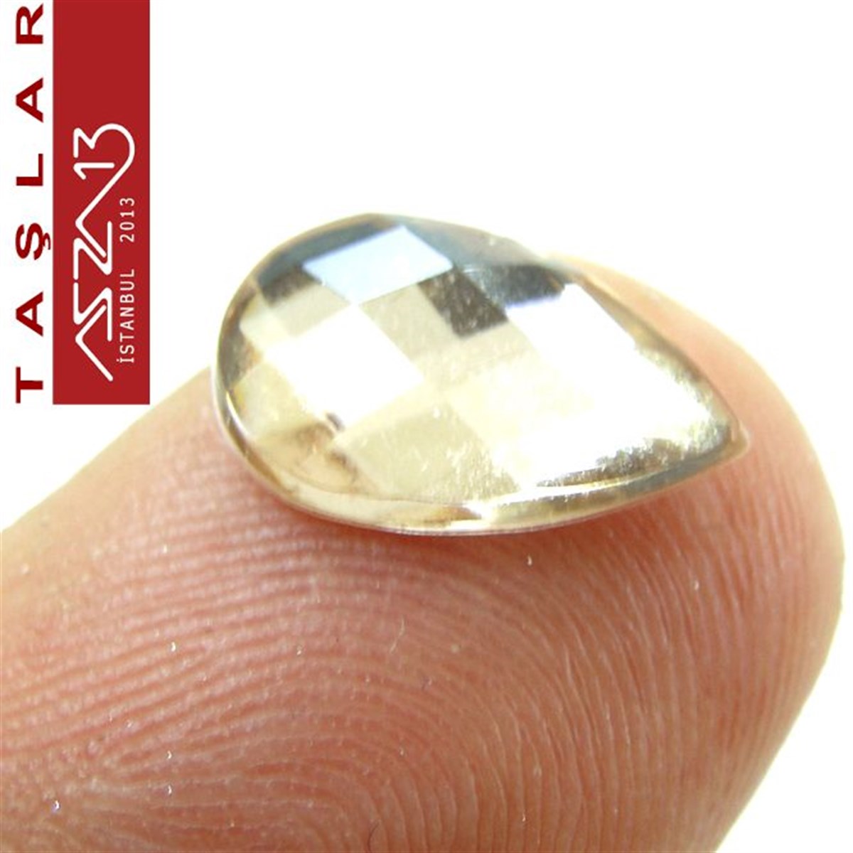 10 Adet 8x13 mm Açık Kahve Renk Damla Akrilik Taş (7,6 gr)