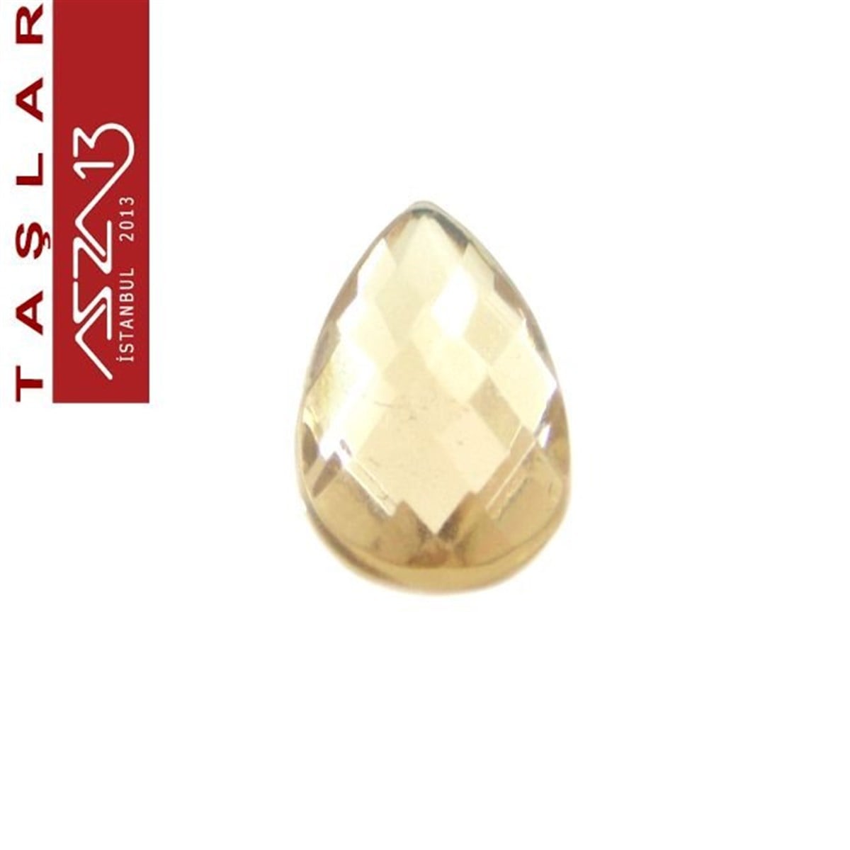 10 Adet 8x13 mm Açık Kahve Renk Damla Akrilik Taş (7,6 gr)