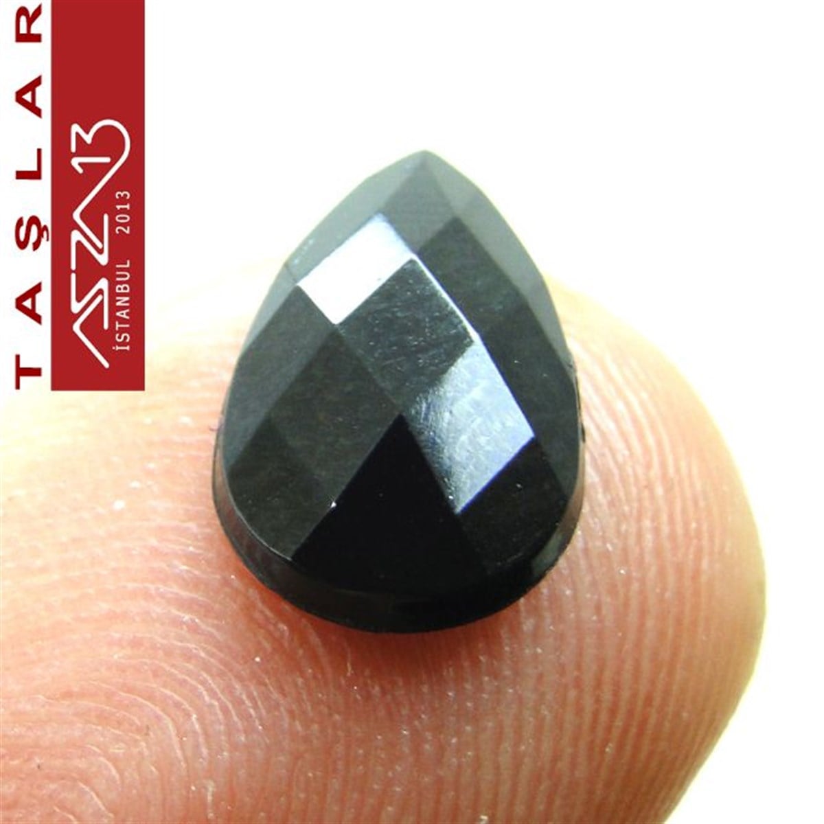 10 Adet 8x13 mm Siyah Renk Damla Akrilik Taş (7,6 gr)