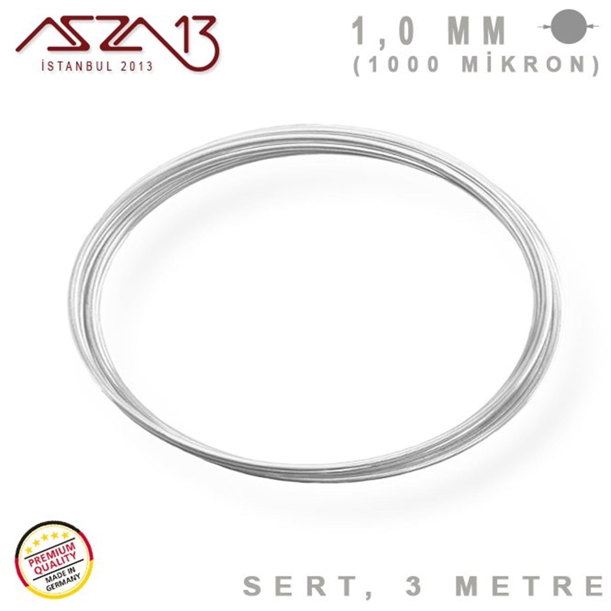 1.0 mm Alpaka Tel / Paket İçeriği 3 m