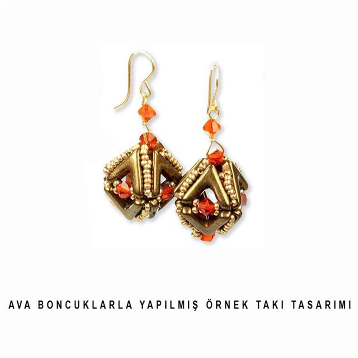(Ava Beads) 10 mm Aztec Gold Boncuk / 4 Adet