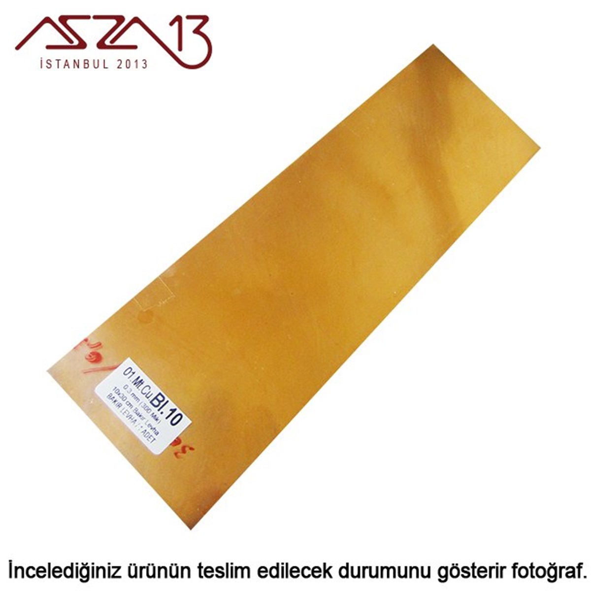 0,3 mm Bakır Levha (100 mm x 300 mm)