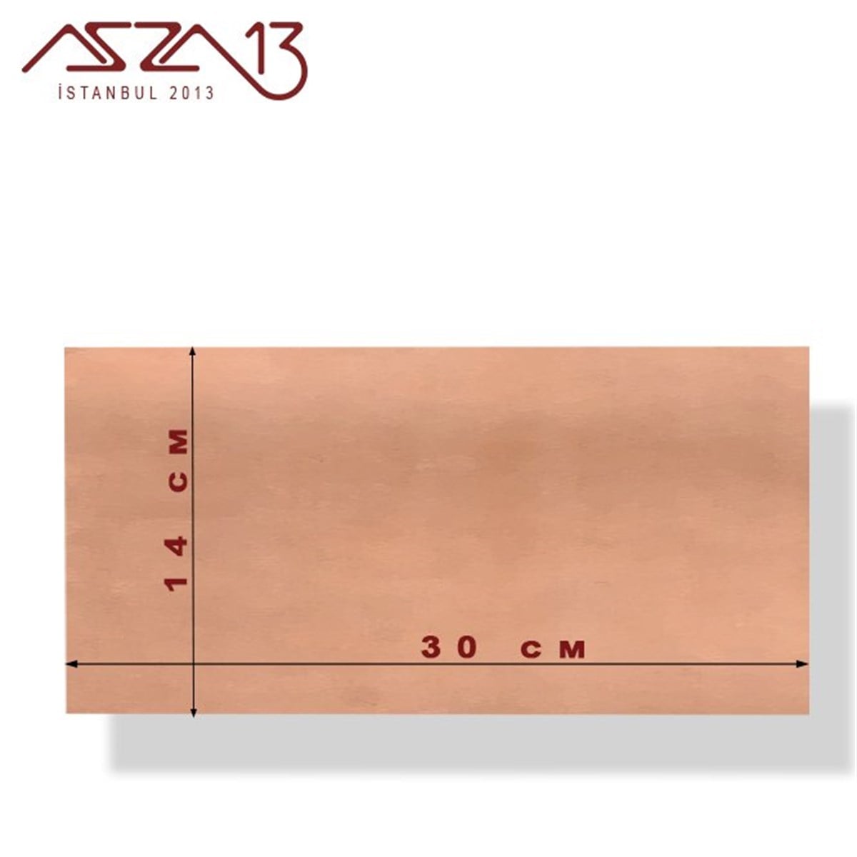 0,5mm Bakır Levha (140mm x 300mm)